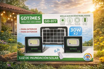 LAMPARA SOLAR LED DOBLE 60 W